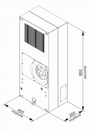 Кондиционер для уличного климатического шкафа UNISPLIT MHW-215S(3)W UNIcontroller