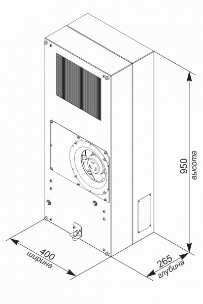 Кондиционер для уличного климатического шкафа UNISPLIT MHW-215E(1)W UNIcontroller 